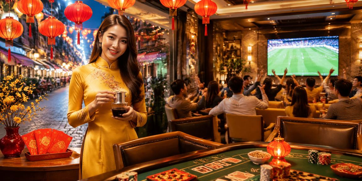 Người chơi thưởng thức trò bài casino tại quán cà phê Hà Nội